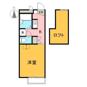 1R 間取り図