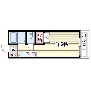 1K 間取り図