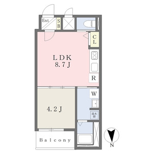 1LDK 間取り図