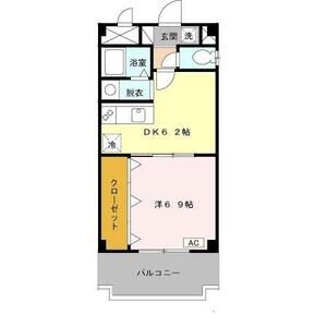 1DK 間取り図
