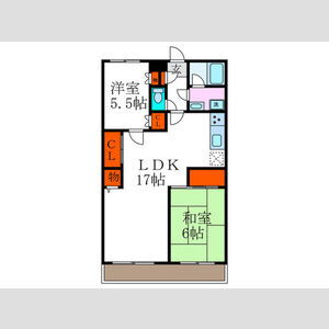 2LDK 間取り図