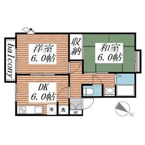 2DK 間取り図