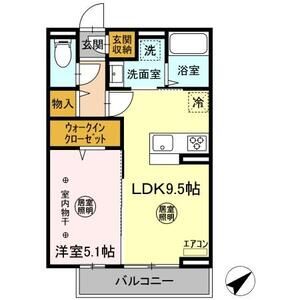1LDK 間取り図