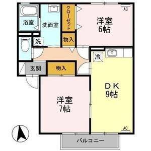 2DK 間取り図