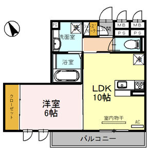 1LDK 間取り図