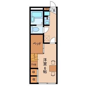 1K 間取り図