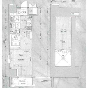 1K 間取り図