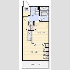 1LDK 間取り図