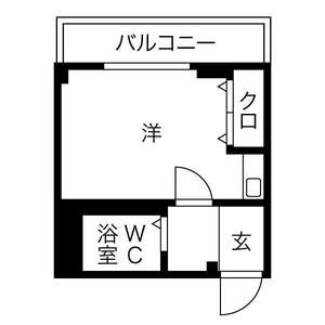 ワンルーム 間取り図