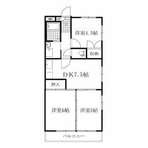 3DK 間取り図