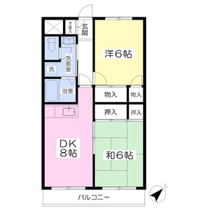 2DK 間取り図