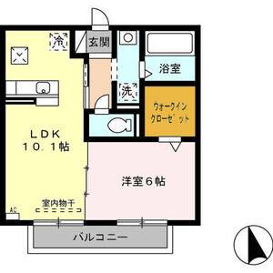 1LDK 間取り図