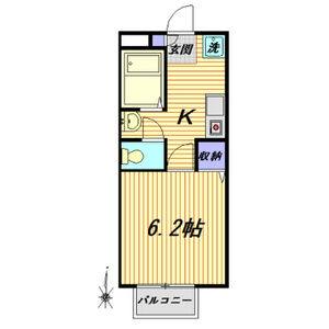 1K 間取り図