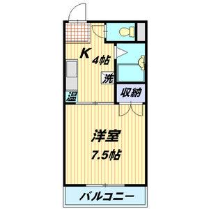 1K 間取り図