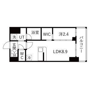 1LDK 間取り図