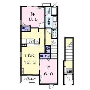 2LDK 間取り図