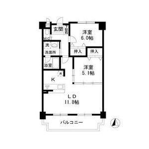 2LDK 間取り図