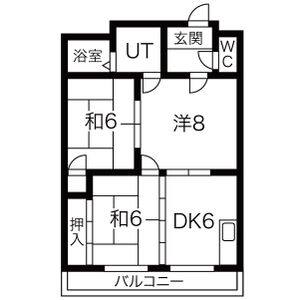 3DK 間取り図