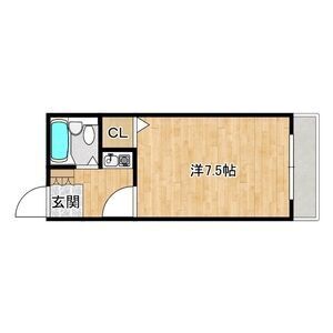 1K 間取り図