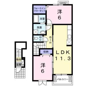 2LDK 間取り図