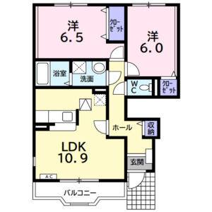 2LDK 間取り図