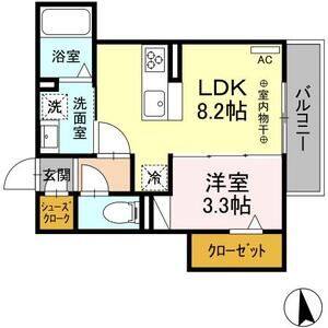 1LDK 間取り図