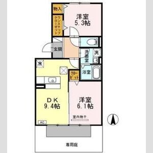 2DK 間取り図