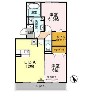 2LDK 間取り図