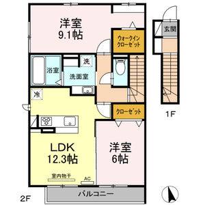 2LDK 間取り図