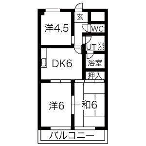 3DK 間取り図