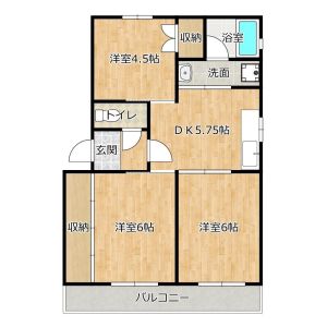 3DK 間取り図