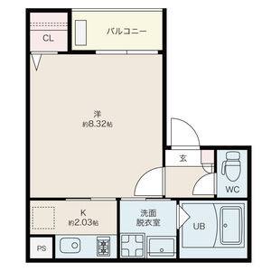 1K 間取り図