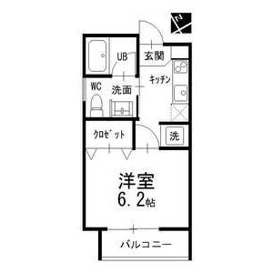 1K 間取り図