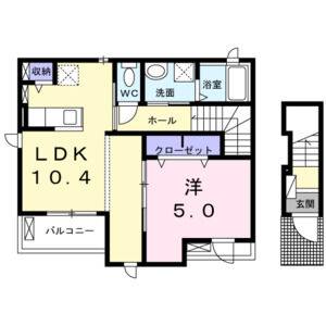 1LDK 間取り図