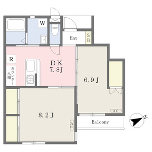 2DK 間取り図