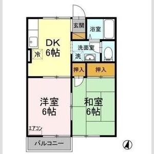 2DK 間取り図