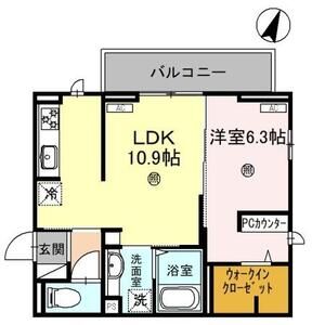 1LDK 間取り図