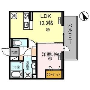 1LDK 間取り図