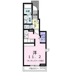 1K 間取り図
