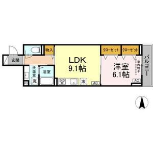 1LDK 間取り図