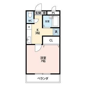 1K 間取り図