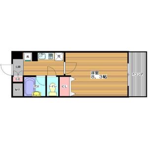 1K 間取り図