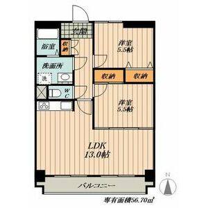 2LDK 間取り図