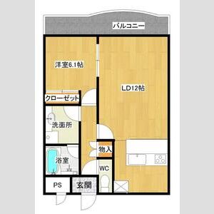 1LDK 間取り図