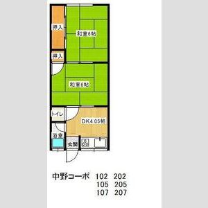 2DK 間取り図