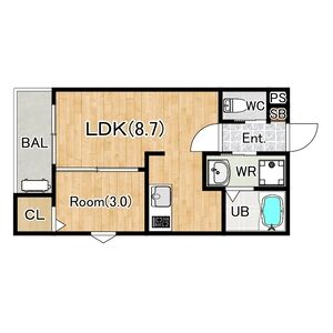 1LDK 間取り図