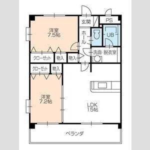 2LDK 間取り図