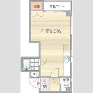 ワンルーム 間取り図