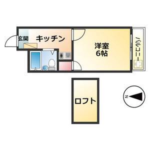 1K 間取り図