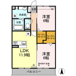 2LDK 間取り図